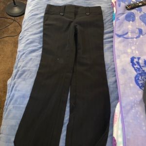 Black stripe black dress pants